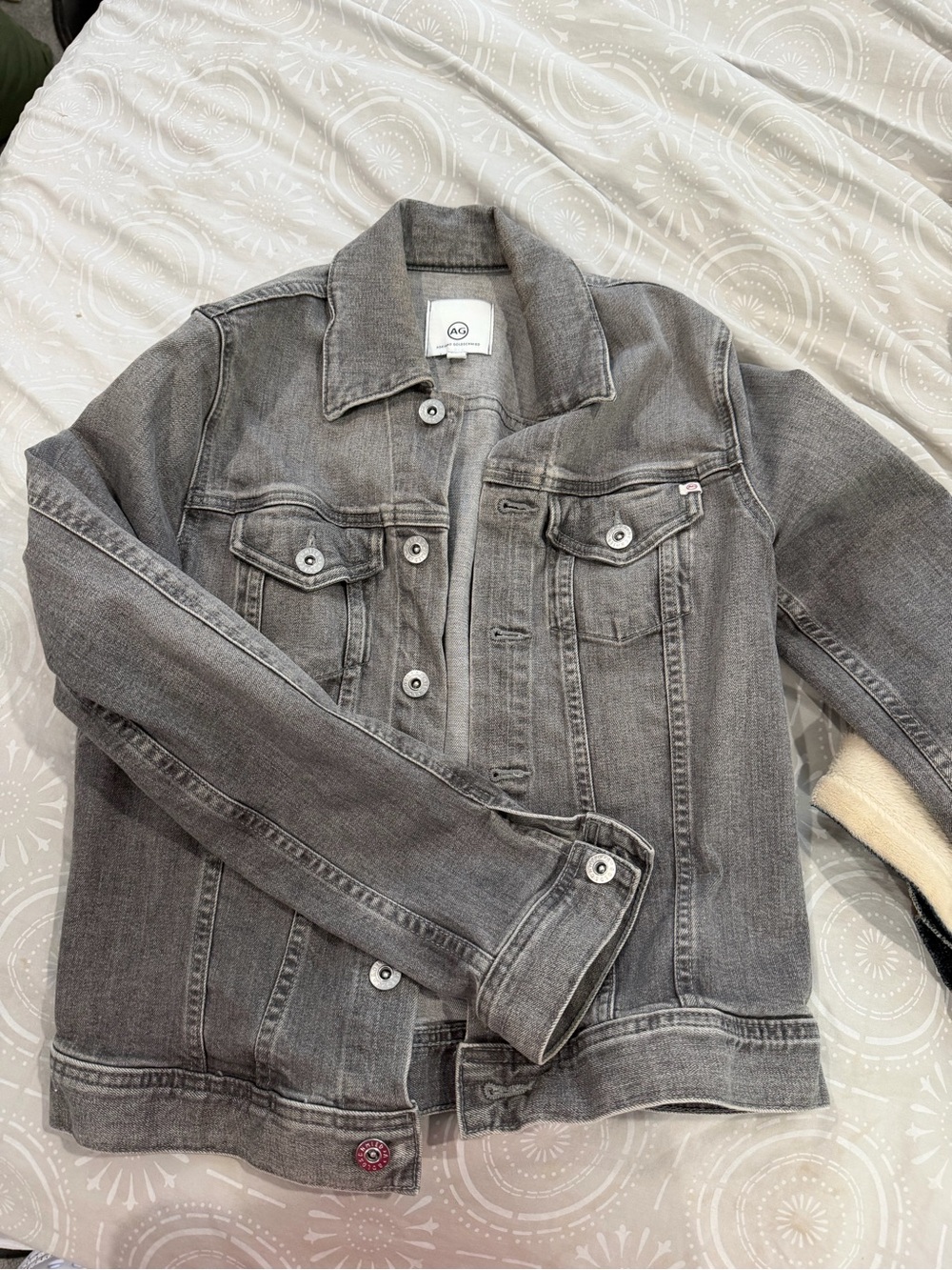 AG Adriano Goldschmied Grey Denim Jean Jacket